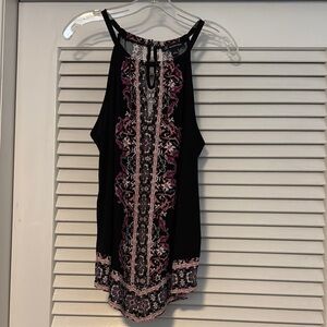 INC International Concepts Black and purple Women's Top